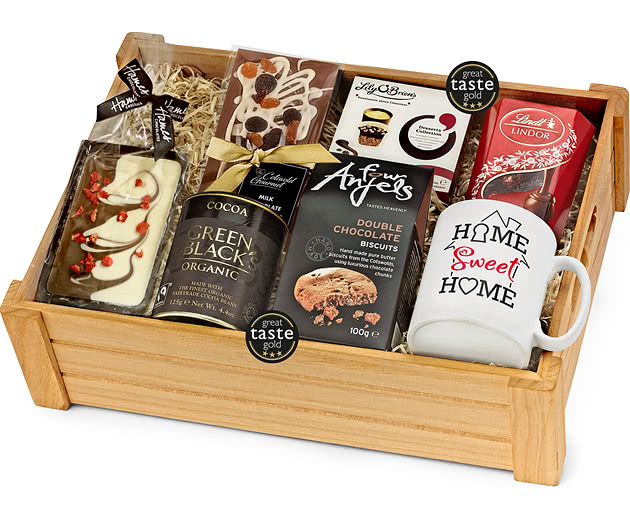 Housewarming Chocolate Lover's Gift Set in Wood
